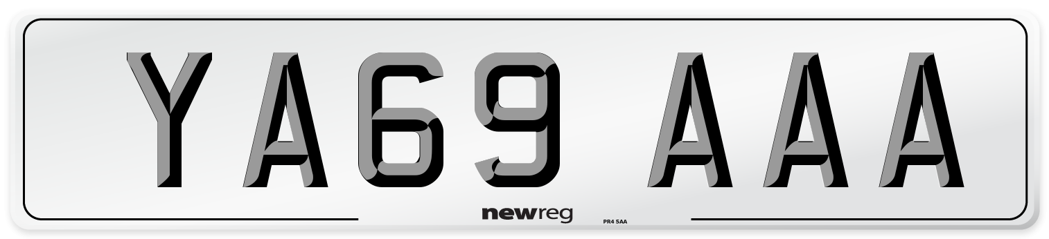 YA69 AAA Number Plate from New Reg